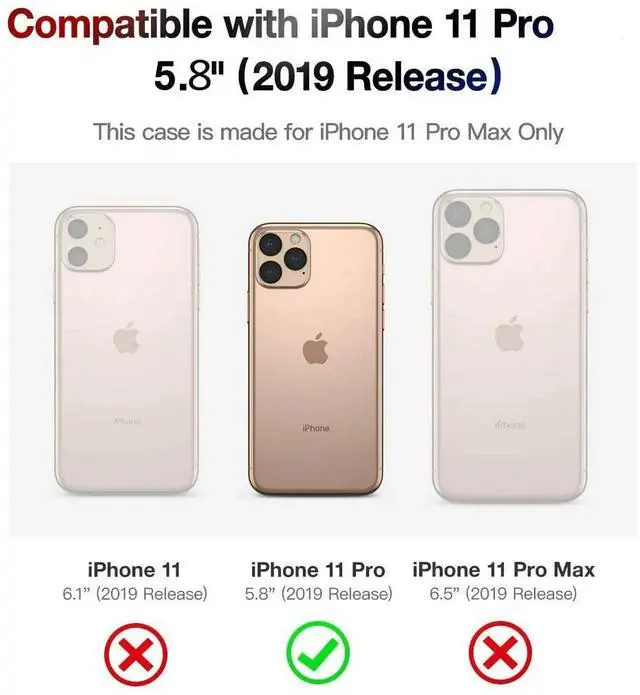 Alt view image 3 of 7 - Entronix Case Compatible with iPhone 11 Pro - Triple-Layer Heavy Duty Protection