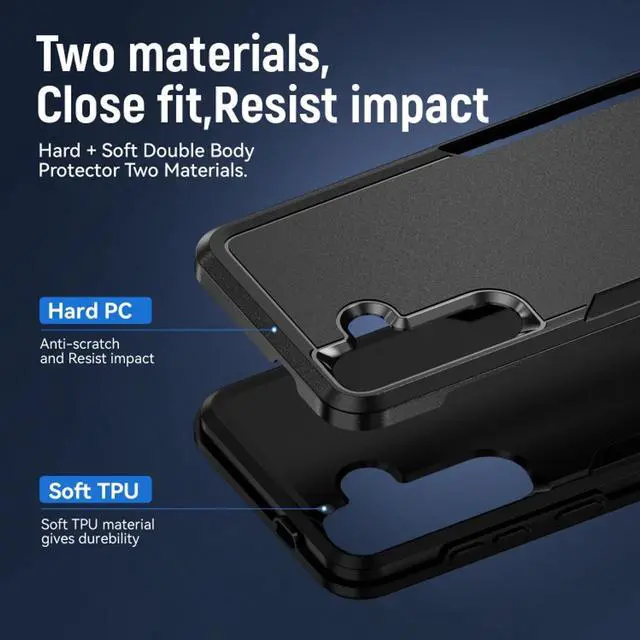Alt view image 7 of 7 - Entronix Case Compatible with Galaxy A23 - Soft-Touch Dual-Layer Sleek Cover