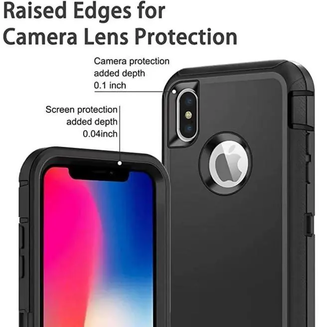 Alt view image 8 of 11 - iPhone X/XS Heavy Duty Case - Black