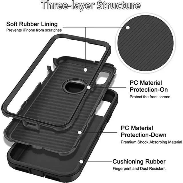 Alt view image 7 of 11 - iPhone X/XS Heavy Duty Case - Black