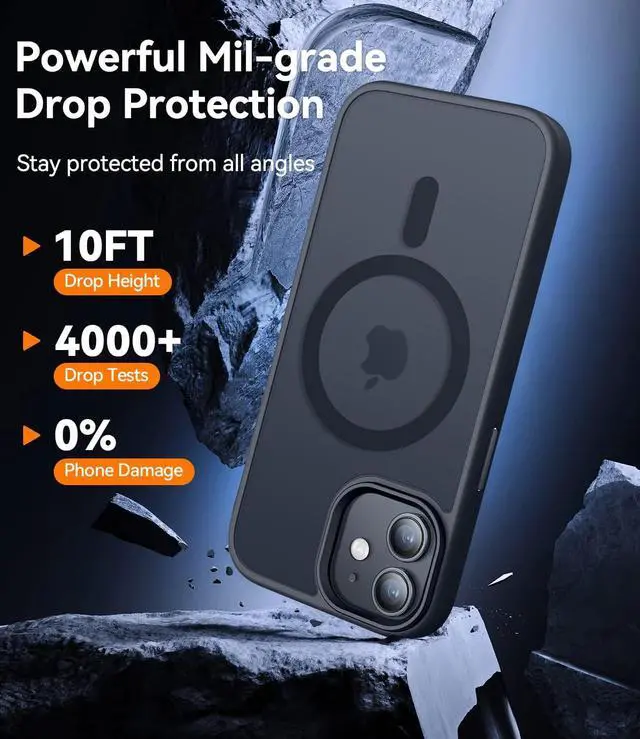 Alt view image 7 of 7 - Entronix [Magnetic] Case Compatible with iPhone 11 - Translucent Frosted Matte