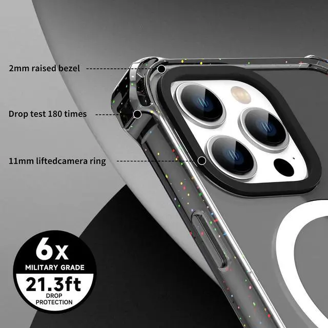 Alt view image 7 of 7 - Entronix [Magnetic] Case Compatible with iPhone 16 - Clear Bounce Frame