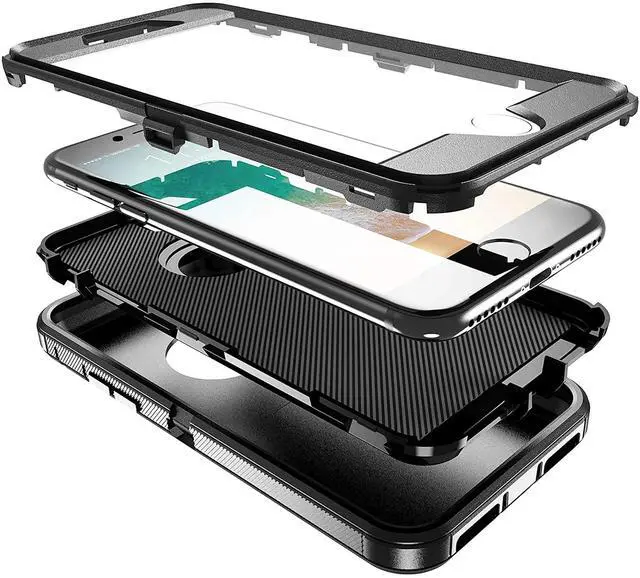 Alt view image 5 of 8 - iPhone 7 Plus and iPhone 8 Plus Heavy Duty Defender Case - Black