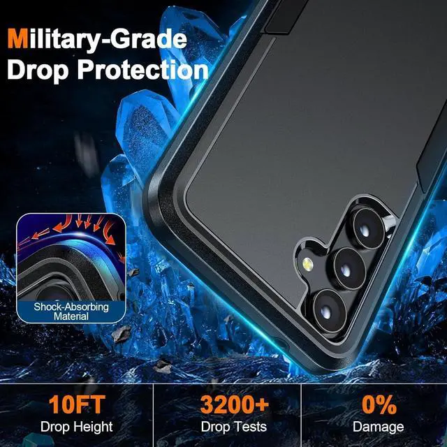 Alt view image 7 of 7 - Entronix Bundle Compatible with Galaxy S25 Plus - Soft-Touch Dual-Layer Case & 1 Clear Screen Protector