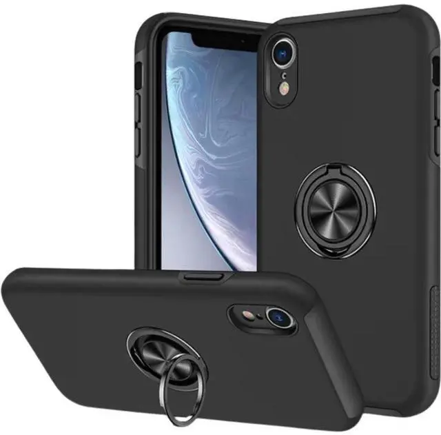 Alt view image 2 of 7 - Entronix Case Compatible with iPhone XR - 360º Circular Ring Gripstand