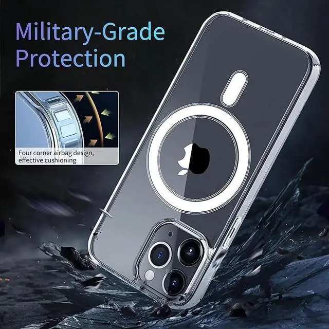 Alt view image 6 of 6 - Entronix [Magnetic] Case Compatible with iPhone XR - [Hard Back] Slim Clear