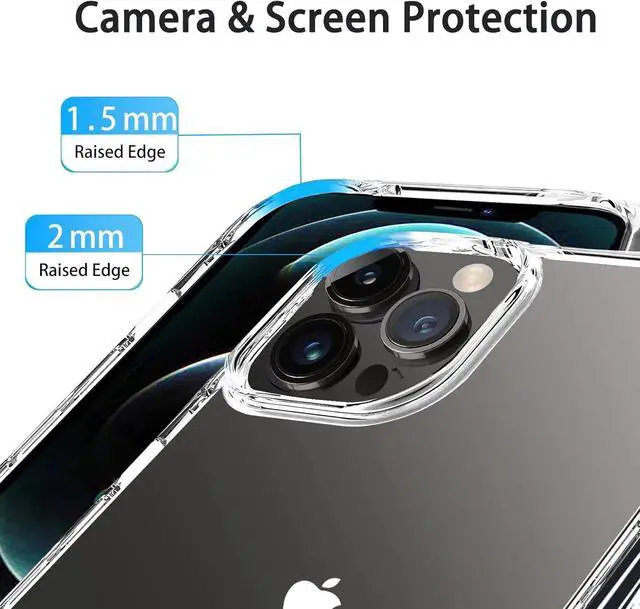 Alt view image 3 of 5 - Entronix Case Compatible with iPhone 15 Pro - [Hard Back] Thick Clear