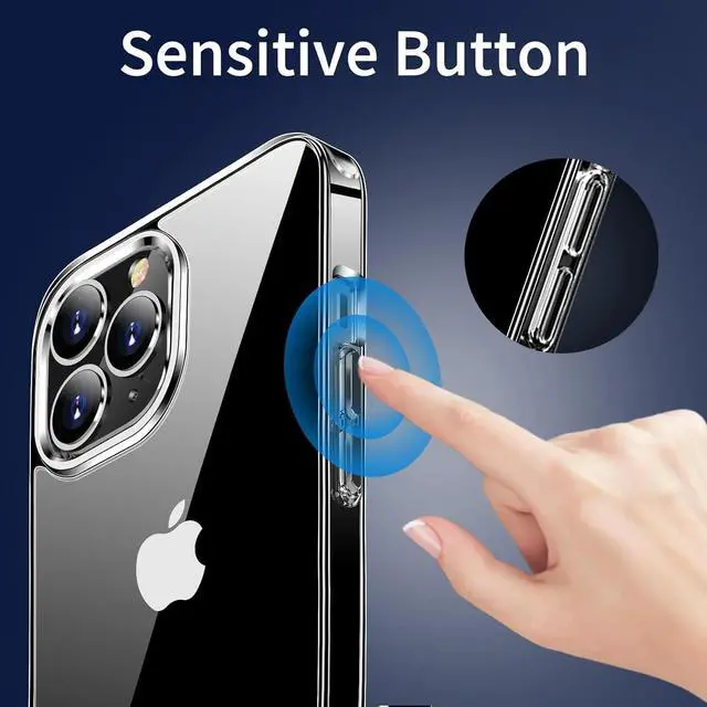 Alt view image 5 of 5 - Entronix Case Compatible with iPhone 15 Pro - [Hard Back] Thick Clear