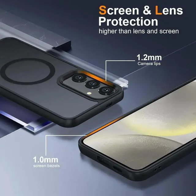 Alt view image 3 of 7 - Entronix [Magnetic] Case Compatible with Galaxy S25 - Translucent Frosted Matte