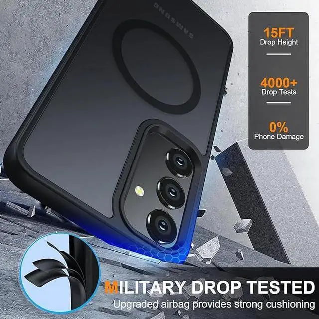 Alt view image 5 of 7 - Entronix [Magnetic] Case Compatible with Galaxy S25 - Translucent Frosted Matte