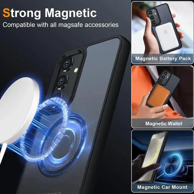 Alt view image 6 of 7 - Entronix [Magnetic] Case Compatible with Galaxy S25 - Translucent Frosted Matte