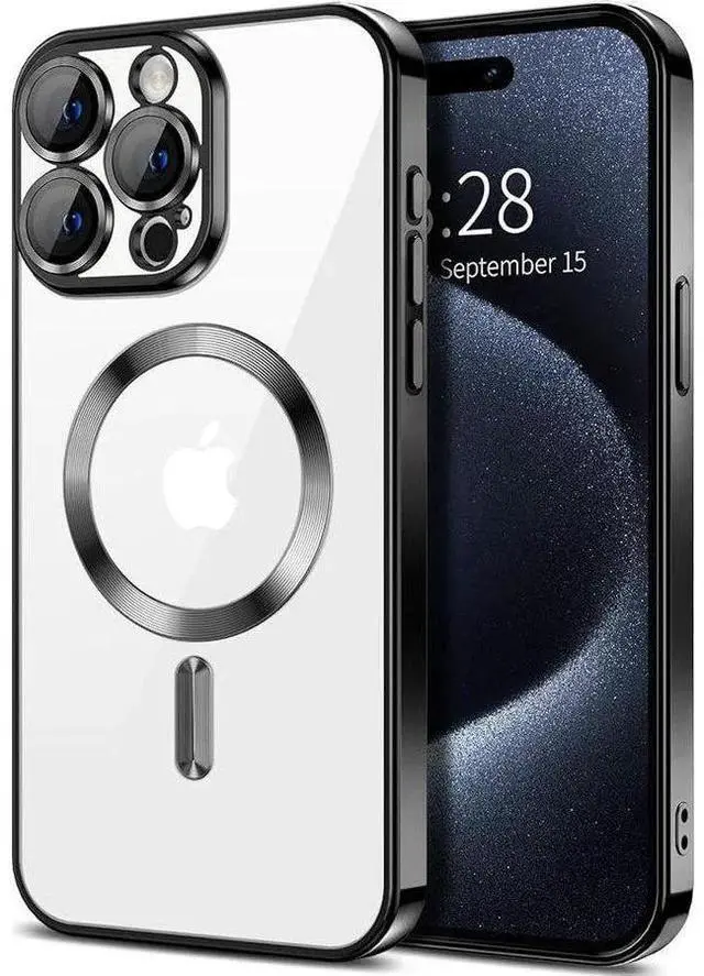Alt view image 2 of 7 - Entronix [Magnetic] Case Compatible with iPhone 16 Pro - [Clear Back] Luxury Glossy Cover