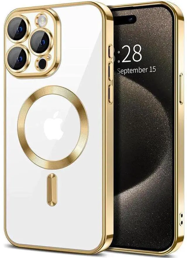 Main image of Entronix [Magnetic] Case Compatible with iPhone 16 Pro - [Clear Back] Luxury Glossy Cover