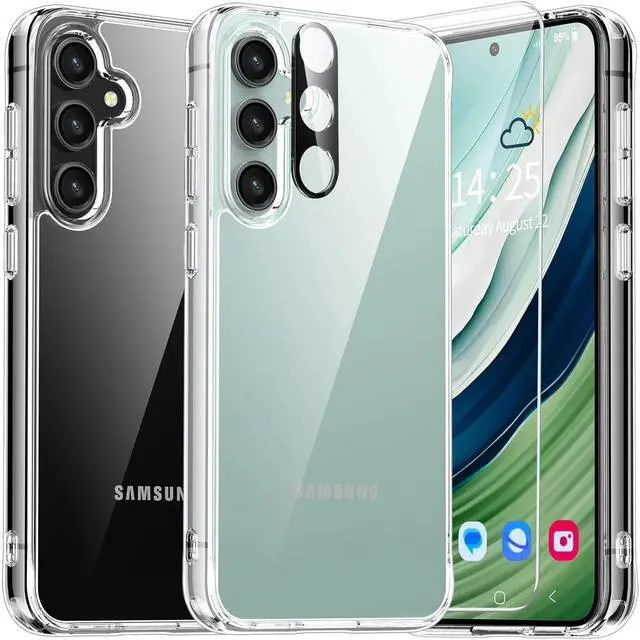 Main image of Entronix Bundle Compatible with Galaxy S25 - [Hard] Clear Case, 1 Clear Clear Screen Protector & 1 Camera Lens Protector