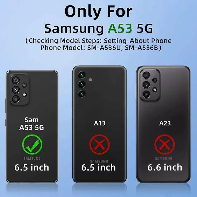 Alt view image 4 of 7 - Entronix Bundle Compatible with Galaxy A53 - Heavy Duty Case & 2 Clear Screen Protectors