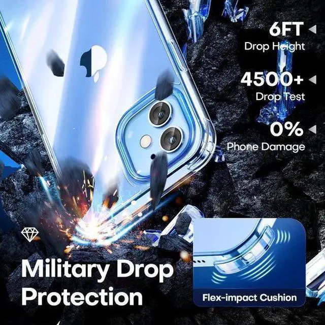 Alt view image 3 of 6 - Entronix Case Compatible with iPhone 11 - [Hard Back] Slim Clear