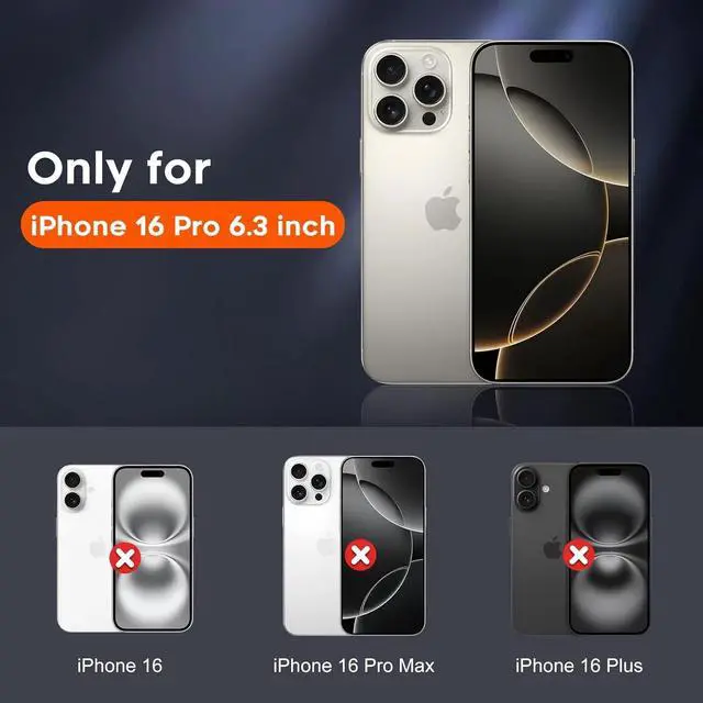 Alt view image 6 of 7 - Entronix [Magnetic] Case Compatible with iPhone 16 Pro - [Clear Back] Luxury Glossy Cover