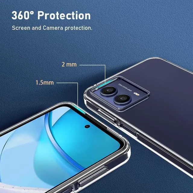 Alt view image 5 of 5 - Entronix Case Compatible with Moto G Pure - [Hard Back] Clear Cover