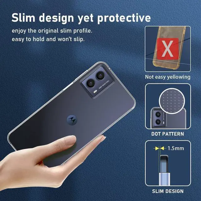 Alt view image 4 of 5 - Entronix Case Compatible with Moto G Pure - [Hard Back] Clear Cover