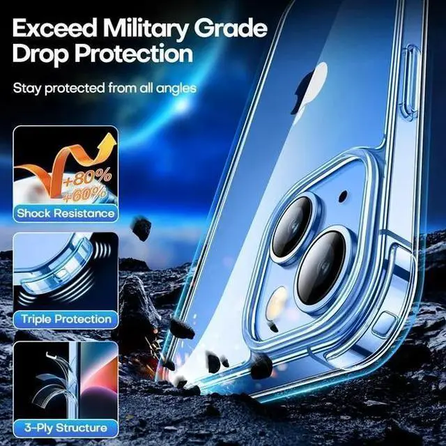 Alt view image 5 of 5 - Entronix Case Compatible with iPhone 13 Mini - [Hard Back] Slim Clear
