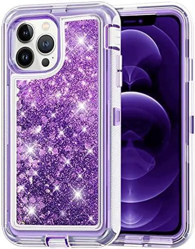 Alt view image 2 of 7 - Entronix Case Compatible with iPhone 12 Pro Max - Liquid Glitter Triple-Layer Heavy Duty Protection