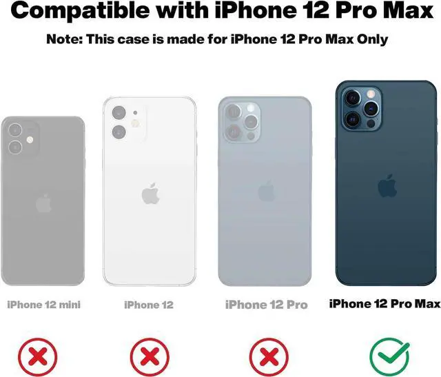Alt view image 5 of 7 - Entronix Case Compatible with iPhone 12 Pro Max - Liquid Glitter Triple-Layer Heavy Duty Protection