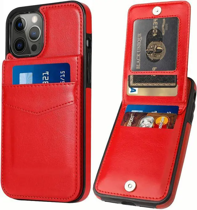 Alt view image 4 of 7 - Entronix Case Compatible with iPhone 14 Pro - [6 Slot Card Holder] Slim Leather Wallet
