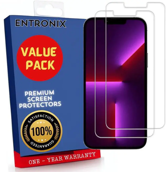 Main image of Entronix Clear Screen Protector Compatible with iPhone 14 Plus - 2-Piece Combo