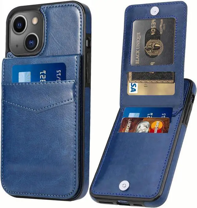 Alt view image 2 of 7 - Entronix Case Compatible with iPhone 15 Plus - [6 Slot Card Holder] Slim Leather Wallet