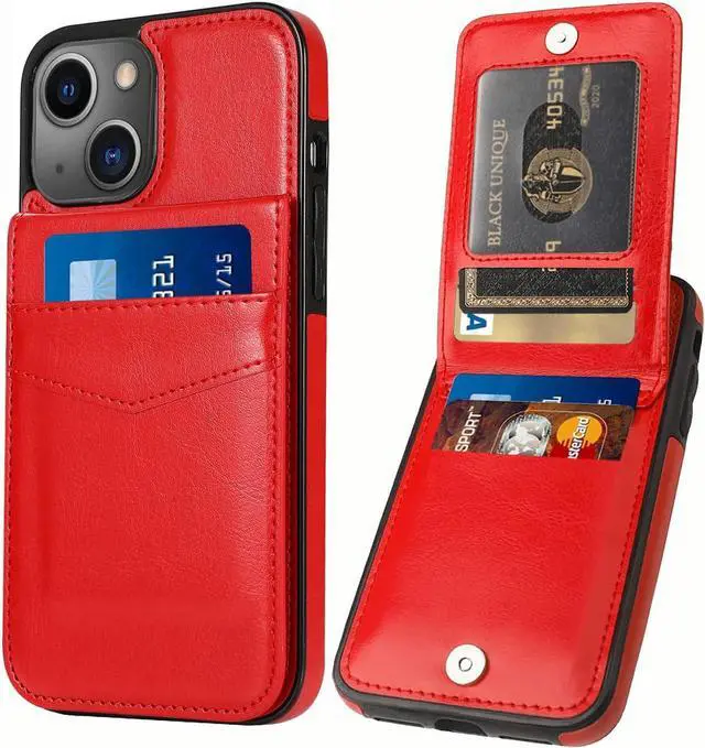 Alt view image 4 of 7 - Entronix Case Compatible with iPhone 15 Plus - [6 Slot Card Holder] Slim Leather Wallet