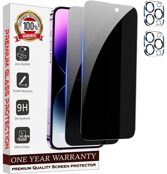 Main image of Entronix Anti-Spy Privacy Screen Protector & Camera Lens Protector Compatible with iPhone 16 Pro Max - 2-Piece Combo