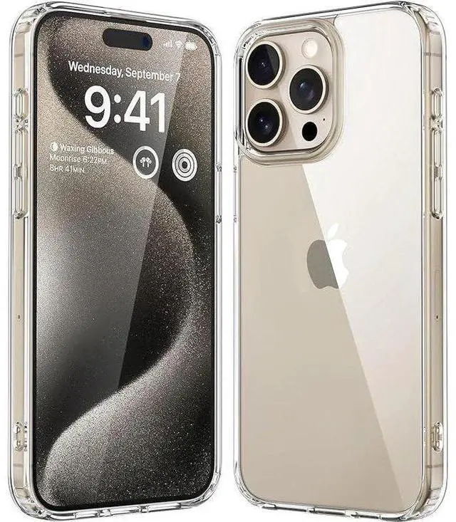 Main image of Entronix Case Compatible with iPhone 16 Pro Max - [Hard Back] Slim Clear