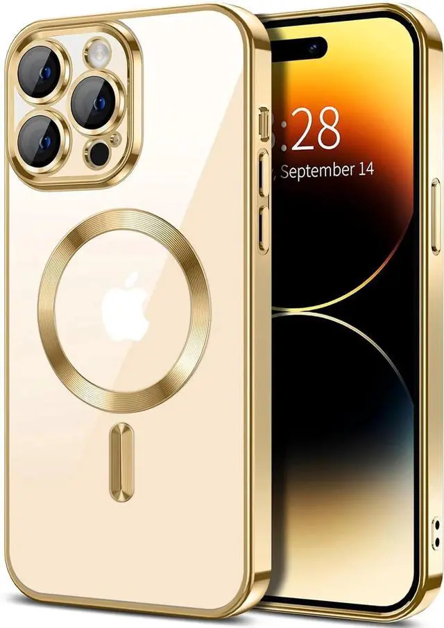 Main image of Entronix [Magnetic] Case Compatible with iPhone 14 Pro - [Clear Back] Luxury Glossy Cover