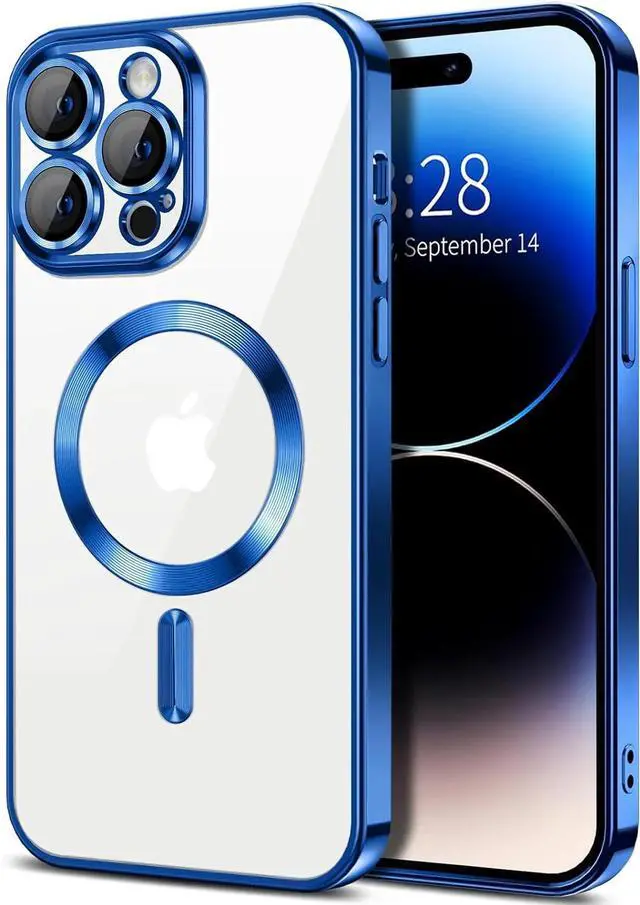Alt view image 3 of 7 - Entronix [Magnetic] Case Compatible with iPhone 14 Pro - [Clear Back] Luxury Glossy Cover