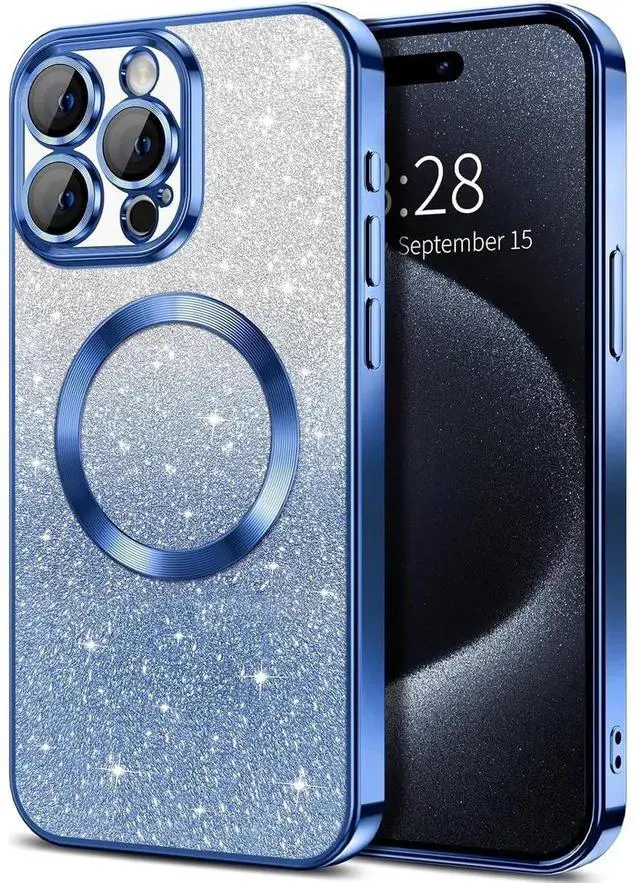 Alt view image 6 of 7 - Entronix [Magnetic] Case Compatible with iPhone 14 Pro - [Clear Back] Luxury Glossy Cover