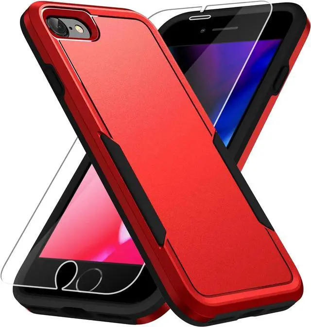 Alt view image 5 of 7 - Entronix Bundle Compatible with iPhone 8/7/SE - Soft-Touch Dual-Layer Case & 1 Clear Screen Protector