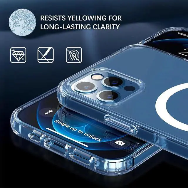 Alt view image 4 of 6 - Entronix [Magnetic] Case Compatible with iPhone X/XS - [Hard Back] Thick Clear