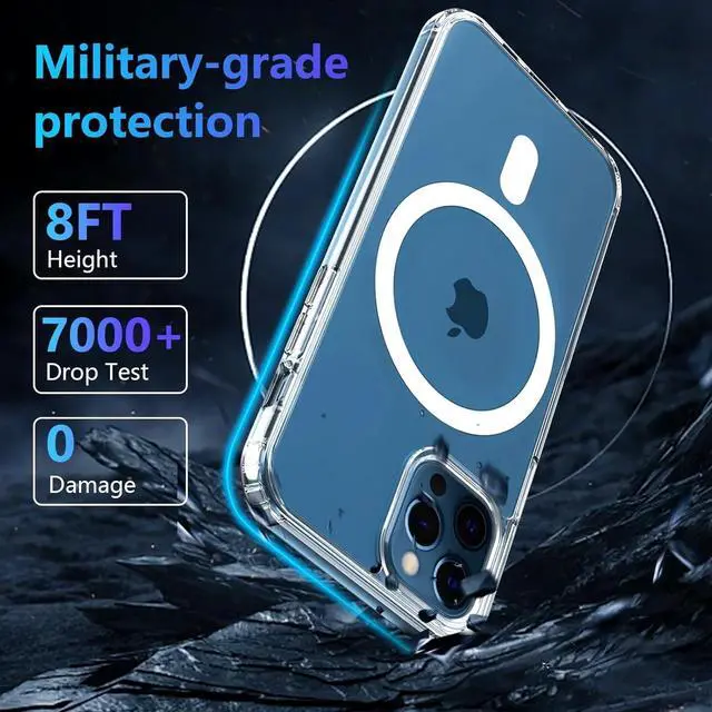 Alt view image 6 of 6 - Entronix [Magnetic] Case Compatible with iPhone X/XS - [Hard Back] Thick Clear