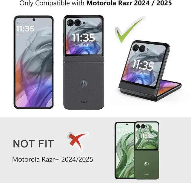 Alt view image 2 of 6 - Entronix [Magnetic] Case Compatible with Moto Razr 2025 - [Hard Back] Slim Clear