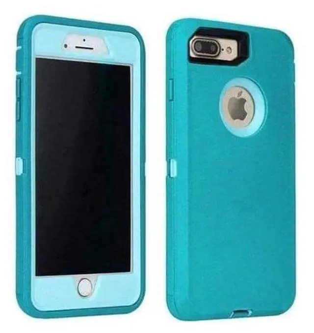 Alt view image 2 of 8 - iPhone 7 Plus and iPhone 8 Plus Heavy Duty Defender Case - Teal