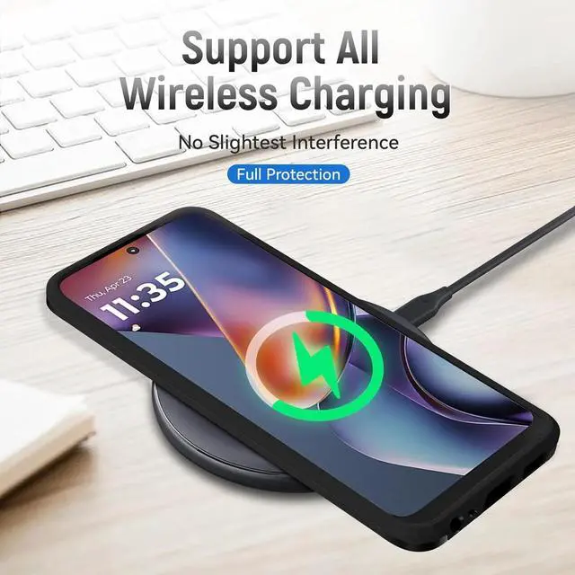 Alt view image 5 of 7 - Entronix Case Compatible with Moto G 5G 2025 - Soft-Touch Dual-Layer Sleek Cover