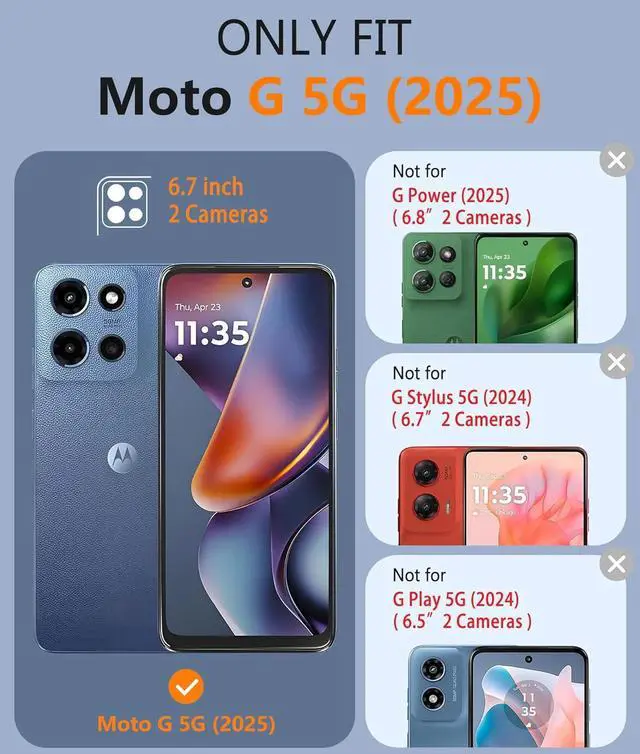 Alt view image 3 of 7 - Entronix Case Compatible with Moto G 5G 2025 - Soft-Touch Dual-Layer Sleek Cover