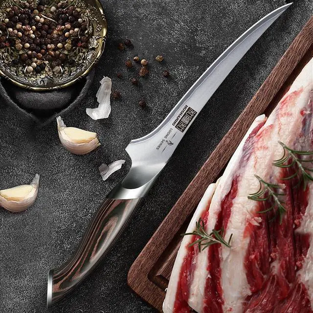 Alt view image 6 of 7 - HOSHANHO Fillet Knife 7 Inch, Super Sharp Boning Knife in High Carbon Steel AUS-10, Professional Japanese Fish Knife for Meat Poultry Cutting