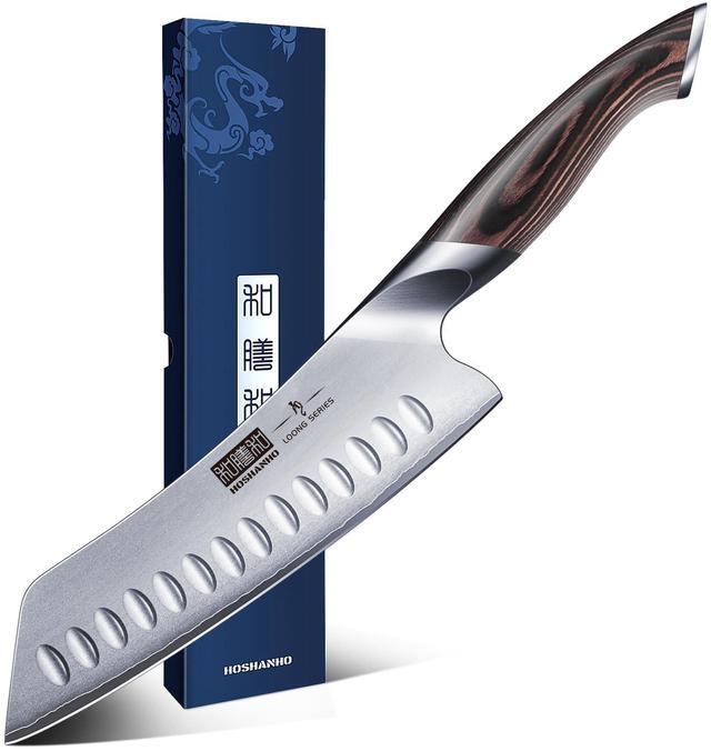 Main image of HOSHANHO 7 Inch Japanese Chef Knife, Ultra Sharp High Carbon Stainless Steel AUS-10 Kitchen Knife, Professional Santoku Knives with Ergonomic Pakkawood Handle