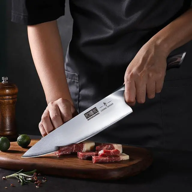 Alt view image 5 of 7 - HOSHANHO Knife Set with Magnetic Knife Holder, 6 Pieces Japanese AUS-10 High Carbon Stainless Steel Kitchen Knife Set, Ultra Sharp Professional Chef Knives Sets