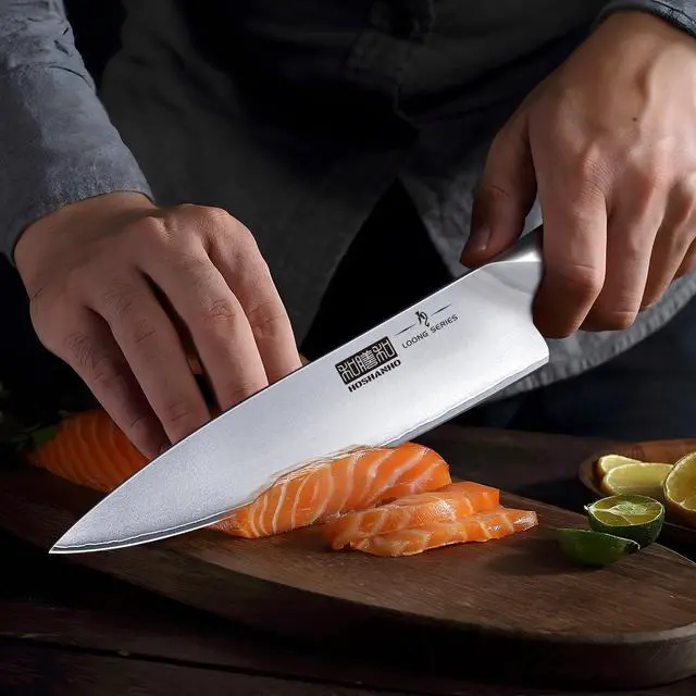 Alt view image 5 of 7 - HOSHANHO 16-Piece Knife Set, Japanese AUS-10 Stainless Steel Kitchen Knife Set, Ultra Sharp Chef Knife Block Set with Sharpener