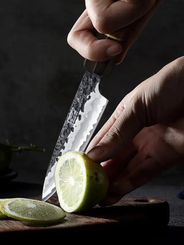 Alt view image 6 of 6 - HOSHANHO Paring Knife 3.75 Inch Peeling knife, Razor Sharp Japanese VG10 Steel Core Small Kitchen Knife, Hand Forged Fruit Knife for Peeling & Coring with Ergonomic Handle