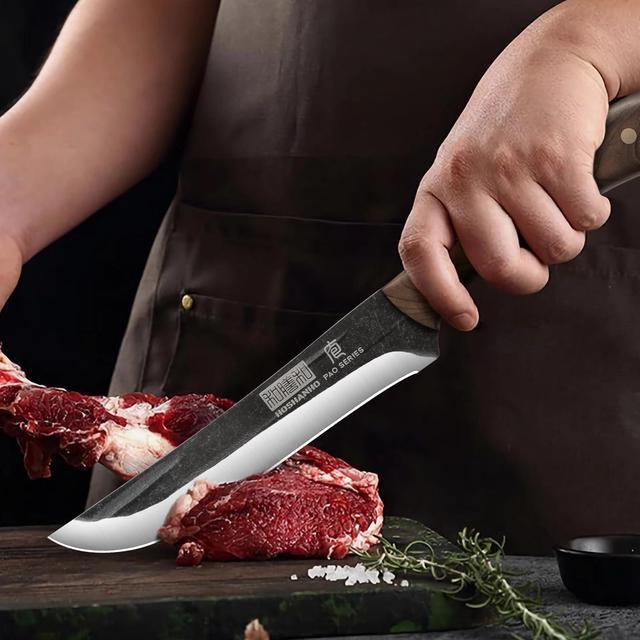 Alt view image 5 of 7 - HOSHANHO Butcher Knife Set, 3-Piece Super Sharp Hand Forged Set, Includes Fillet, Dividing & Paring Knives, Upgraded High Carbon Stainless Steel Meat Cutting Set for Home & Outdoor