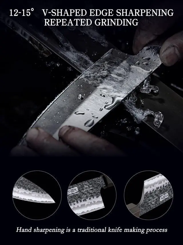 Alt view image 4 of 7 - HOSHANHO 6 Inch Deba Knife Japanese VG10 High Carbon Steel Ultra Sharp Fish Fillet Knife with Ergonomic Rosewood Handle for Sushi Sashimi