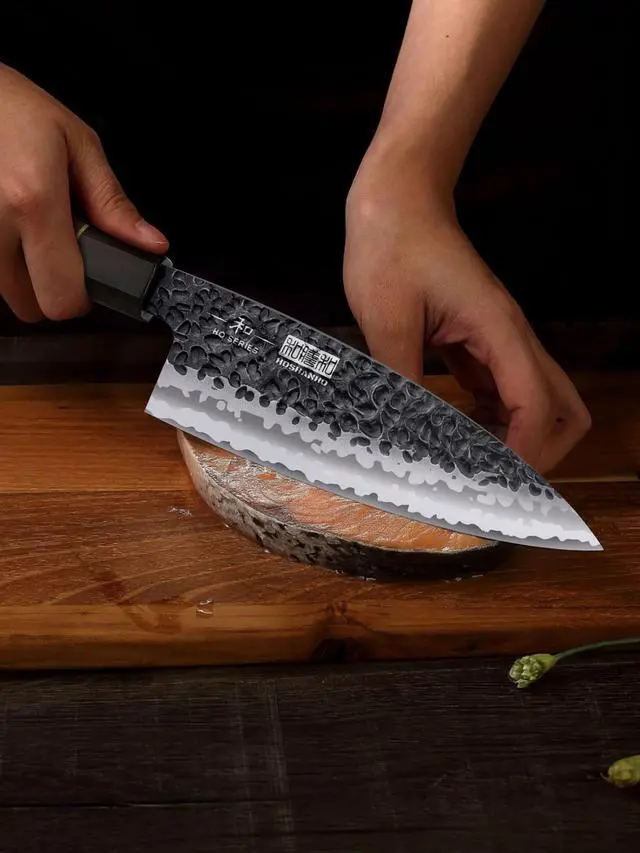 Alt view image 5 of 7 - HOSHANHO 6 Inch Deba Knife Japanese VG10 High Carbon Steel Ultra Sharp Fish Fillet Knife with Ergonomic Rosewood Handle for Sushi Sashimi
